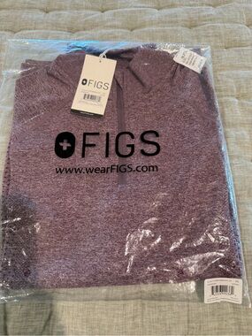 Figs Heathered Purple 1/4 Zip Salta